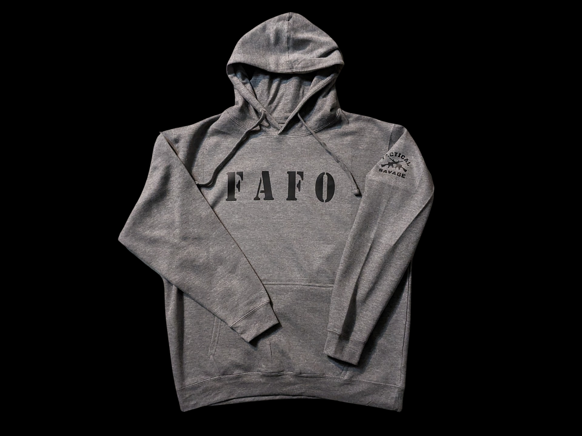 
      FAFO hoodie (Grey)
 – Tactical Savage Apparel